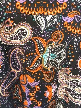 LuLaRoe Maxi Skirt Size 2XL Paisley Purple Orange Green Black White NWT